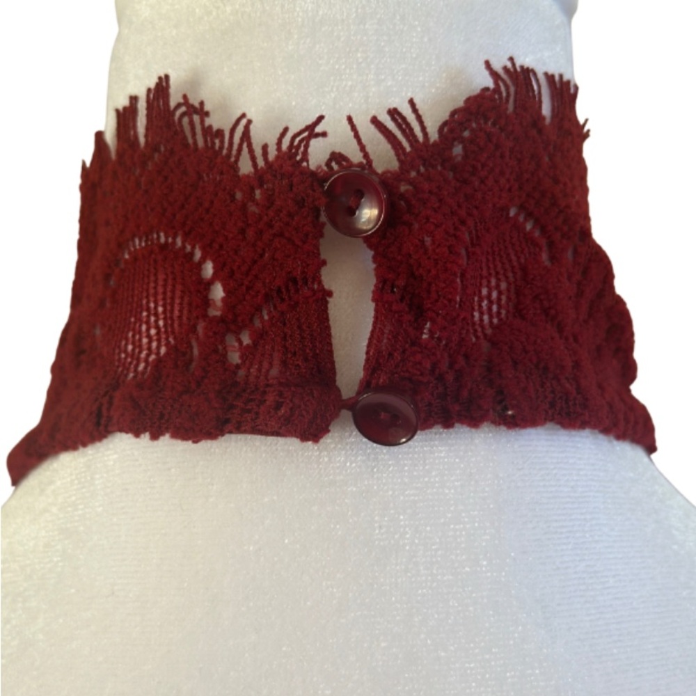Free People Intimately Red Velvet Open Back Dress - Picture 5 of 7